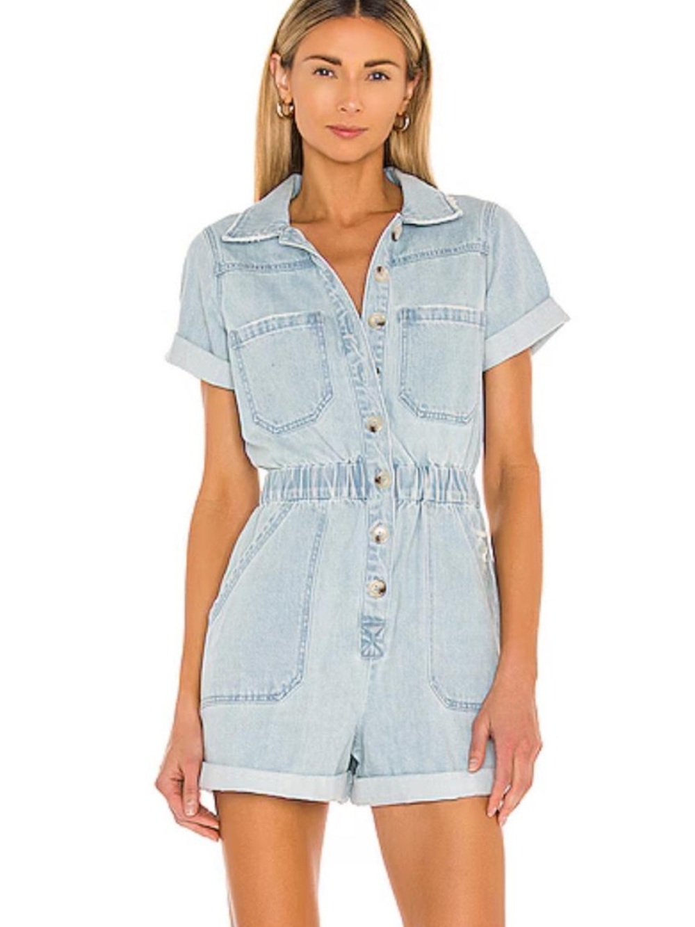 Show Me Your Mumu Cannon Romper Dockside Denim Size M